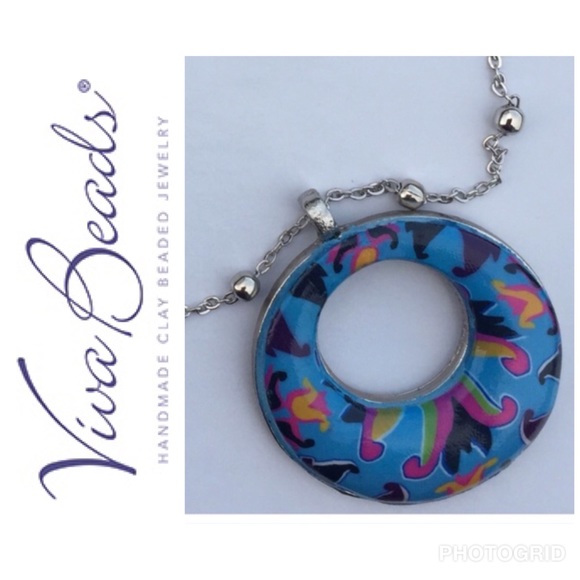 Handmade Clay Beaded Necklace - Picture 1 of 4